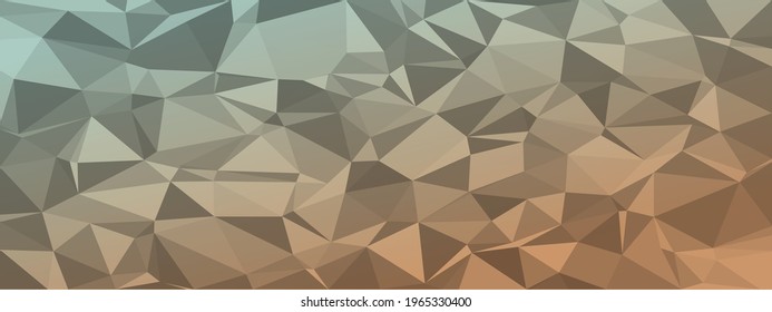 low-poly abstract background. dark natural colors chaotic triangles of variable size and rotation. Minimalist layout for business card landing page wallpaper website brochure. Trendy vector eps10