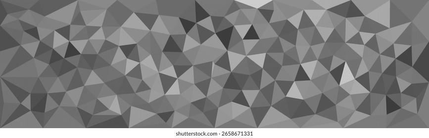 Low-poly abstract background in grayscale tones, composed of geometric triangles with a faceted 3D effect, creating a modern and minimalist style.


