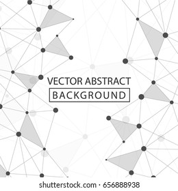 Low-poly abstract background. Vector background of triangles, for your business ideas. Minimalism chaotic illustration  Concept of the science, chemistry, biology, medicine, technology.
