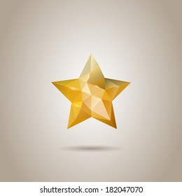 Low-poly Abstract Polygonal Star
