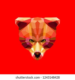 Lowpoly Bear Head