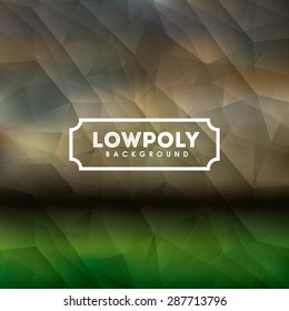 Lowpoly design over colored crumpled  background, vector illustration