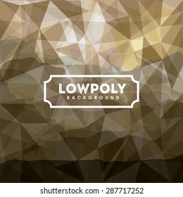 Lowpoly design over colored crumpled  background, vector illustration