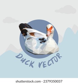 lowpoly duck vector abstract style