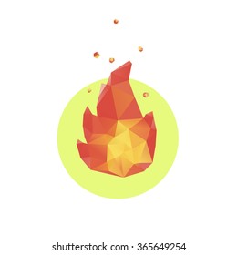 Lowpoly fire icon