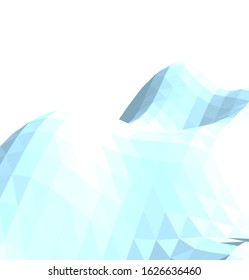 Low-poly geometric 3D mountain landscape. Vector illustration