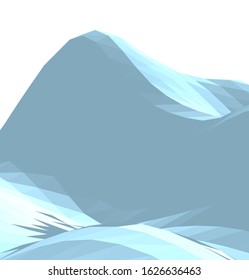 Low-poly geometric 3D mountain landscape. Vector illustration