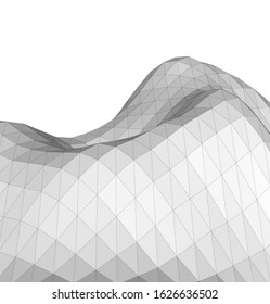 Low-poly geometric 3D mountain landscape. Vector illustration
