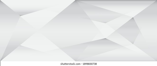 lowpoly Grey and white background for design of geometric triangle 