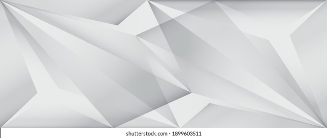 lowpoly Grey and white background for design of geometric triangle 