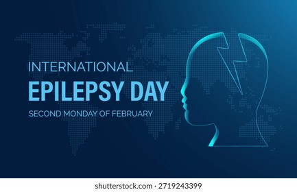 Low-Poly-menschliche Kopf-Ikone für den Internationalen Epilepsie-Tag, abstraktes Polygon-Gesicht mit fokussierter neuronaler Geometrie, sauberes modernes medizinisches Bewusstseinskonzept, minimaler flacher Vektor, isoliert und stockfertig.