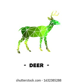 lowpoly polygonal deer geometry editable eps 