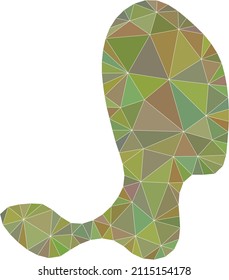 Low-Poly polygonal spot icon illustration. Vector spot icon is filled using triangles. Low-poly spot constructed from randomized triangles.