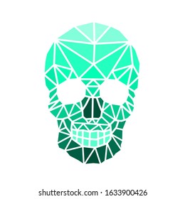 Lowpoly Skull ocean Head face polygonal editable eps design