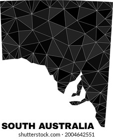 Low-poly South Australia map. Polygonal South Australia map vector constructed of randomized triangles. Triangulated South Australia map polygonal model for political illustrations.