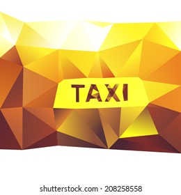 Lowpoly taxi illustration