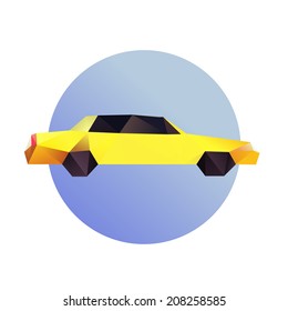 Lowpoly taxi illustration