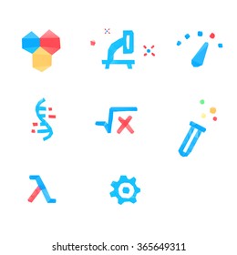 Lowpoly tech and science icons