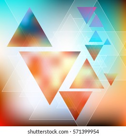 LowPoly Trendy Banner with copyspace. Vector illustration.