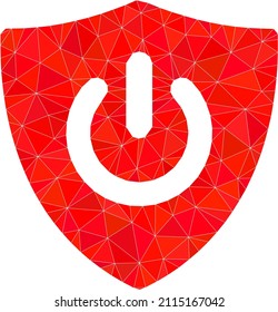 El escudo triangulado de bajo polo desactiva la ilustración de iconos. El protector vectorial desactiva el icono relleno con triángulos. El apagón de escudo de baja polilla se combina con triángulos aleatorizados.