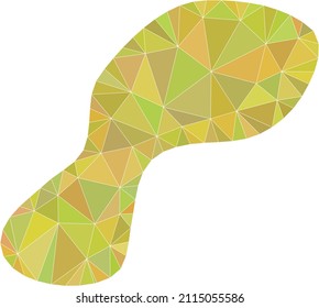 Low-Poly triangulated spot icon illustration. Vector spot icon is filled using triangle mosaic. Low-poly spot is constructed from randomized triangles.