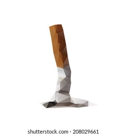 Lowpoly vector cigarette illustration