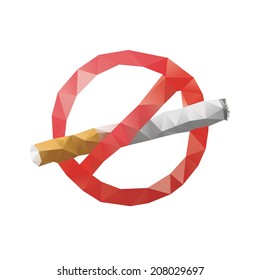 Lowpoly vector cigarette illustration