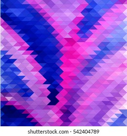 Lowpoly vector illustration geometric textures. Blue and purple pattern abstract background