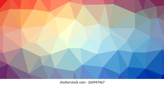 Low-poly\polygonal multicolor warm background 