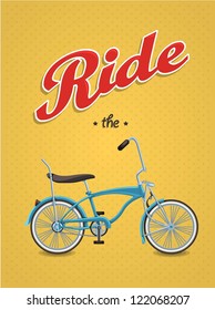 Lowrider Bike Background,vector Bicycle,