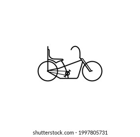 Lowrider Bike Icon Vector Illustration