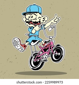 lowrider cartoon vector illustration