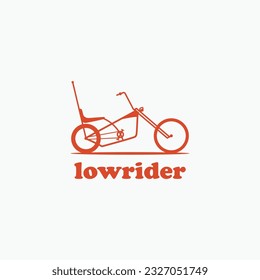 Lowrider chopper bike logo vector icon vintage stylish illustration svg