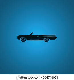 Lowrider illustration. Flat icon.