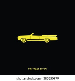 Lowrider illustration. Flat icon.