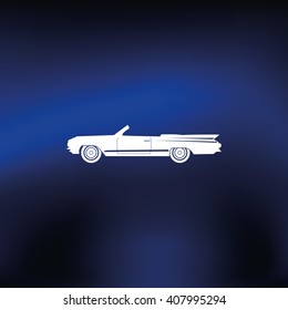 Lowrider illustration. Flat icon.