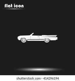 Lowrider illustration. Flat icon.