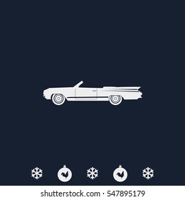 Lowrider illustration. Flat icon.
