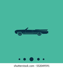 Lowrider illustration. Flat icon.