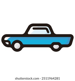 Ícone de contorno Lowrider para design gráfico, aplicativos e sites
