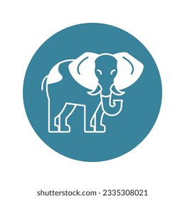 Loxodonta-Vektorsymbol, das leicht zu ändern oder zu bearbeiten ist

