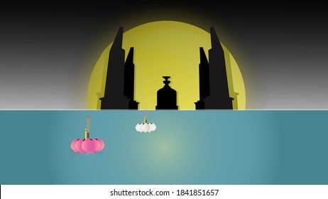 Loy Krathong, Democracy Monument Full moon, Thailand