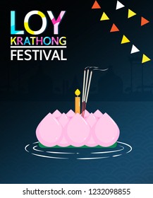 Loy Krathong Festival is a major celebration of Thai people.
People will show respect for the goddess Ganges  by krathong.
It is a long tradition of Thailand.