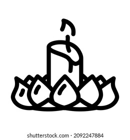 loy krathong line icon vector. loy krathong sign. isolated contour symbol black illustration