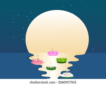 Loy Krathong on the full moon