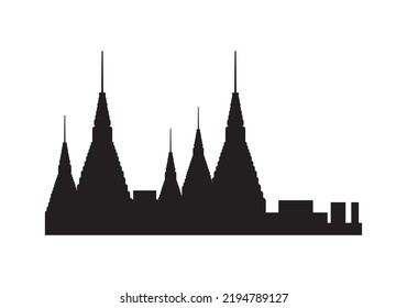 loy krathong palace silhouette icon