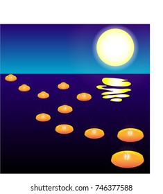 Loy krathong Thailand vector