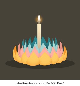 Loy Kratong Thailand Festival Vector