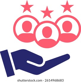 Loyal Customer Icon Fill Vector Illustration