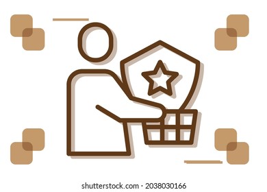 Loyal Customer Icon Symbol Sign From Modern Data Analytics For Mobile Concept And Web Apps Design. Business And Statistics Related Vector Line Icons. 